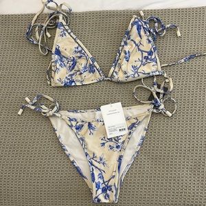 NEW Zimmerman blue and off-white bikini set